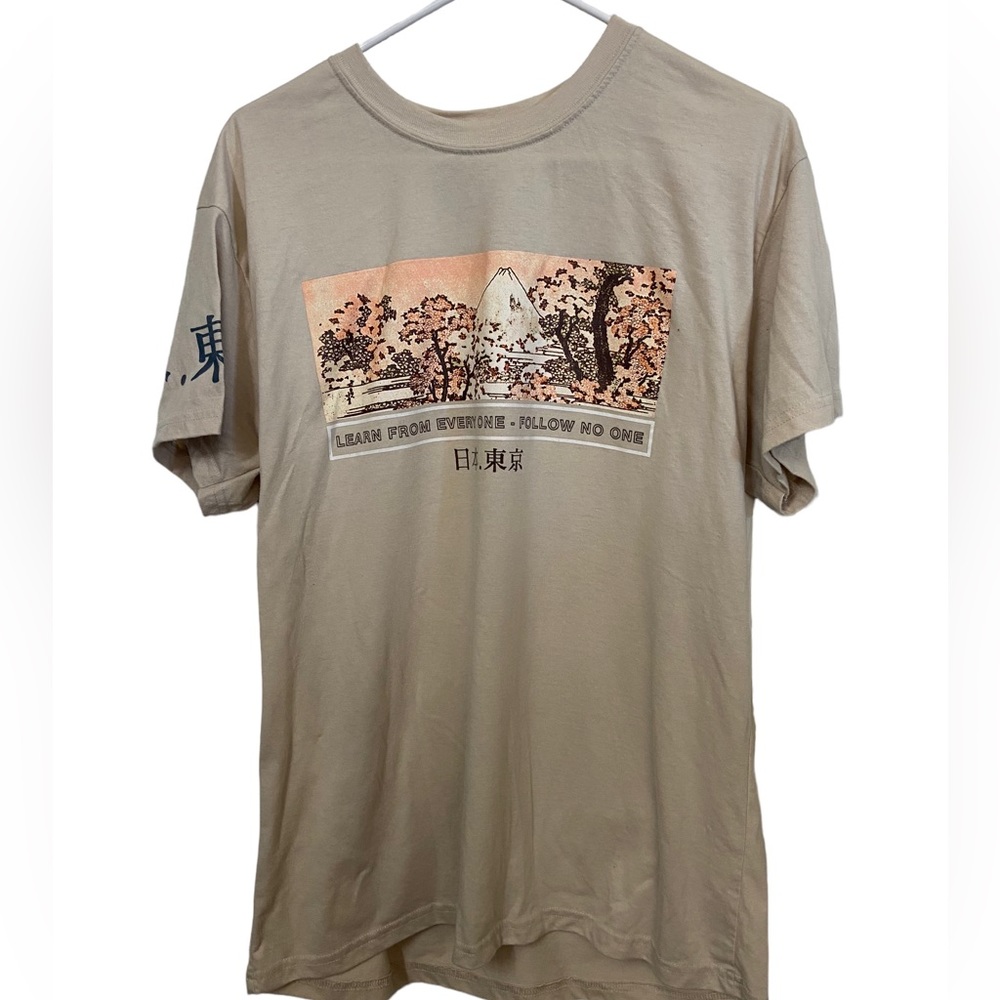 Weekend Warrior Tan Men’s L Full Graphic T-Shirt Follow No One MINTY